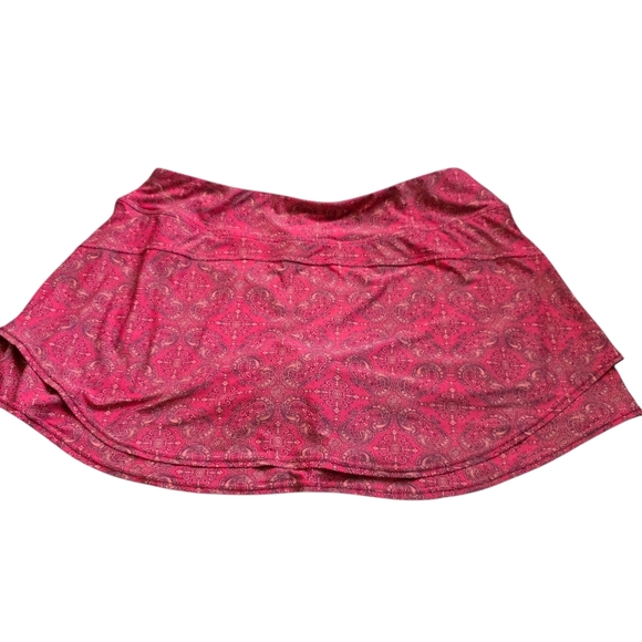 Coolibar Aqua Vesta Swim Skort – Pink Paisley, Size Large - Picture 4 of 7